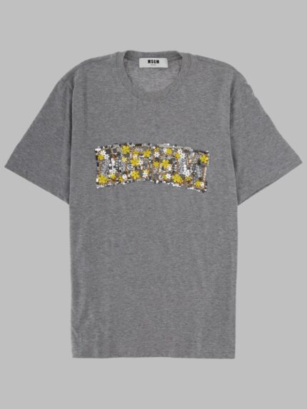Msgm T-SHIRT CON LOGO CON PAILLETTES