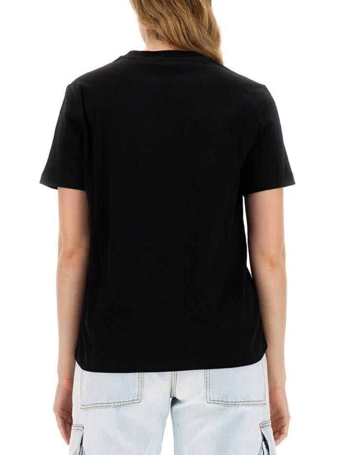 Msgm T-SHIRT WITH BRUSHED LOGO