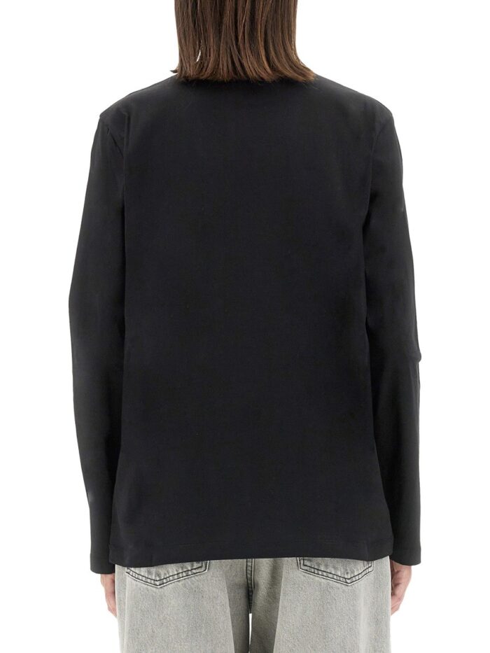 Msgm T-SHIRT WITH BRUSHED LOGO