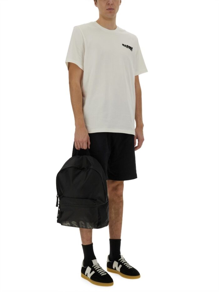 Msgm T-SHIRT WITH EMBROIDERED LOGO