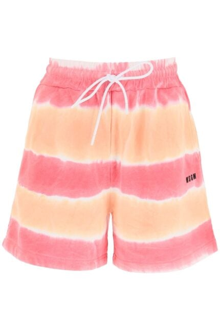 Msgm Tie-dye Jersey Shorts