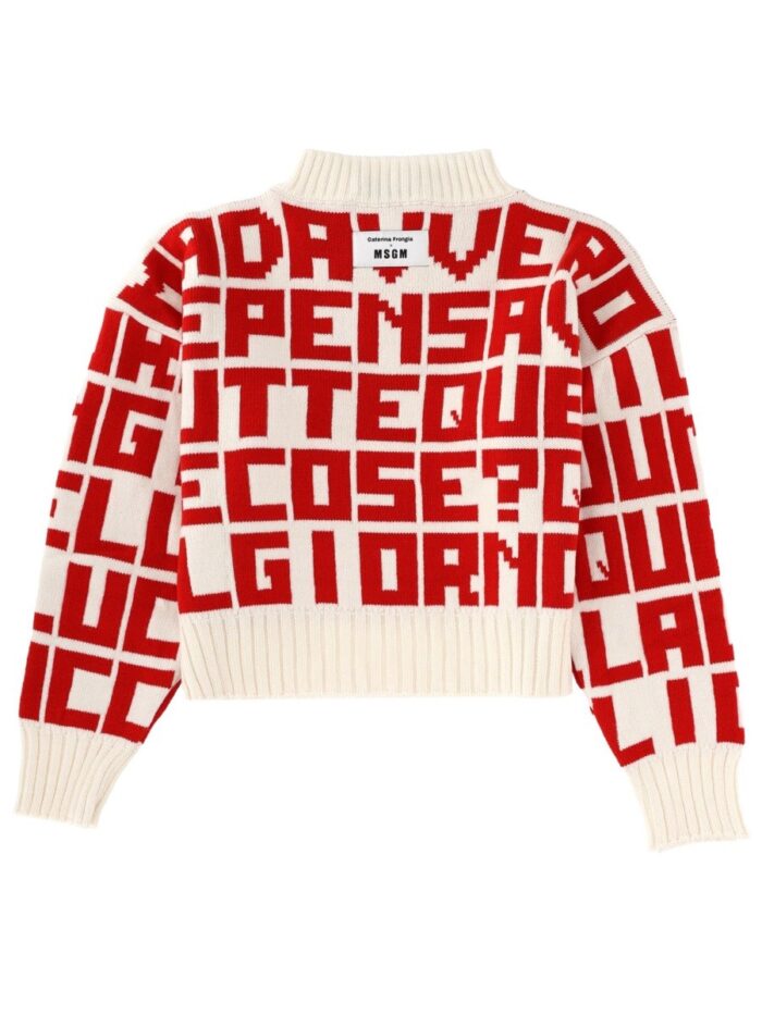 "MSGM X CATERINA FRONGIA" LETTERED SWEATER
