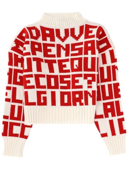"MSGM X CATERINA FRONGIA" LETTERED SWEATER