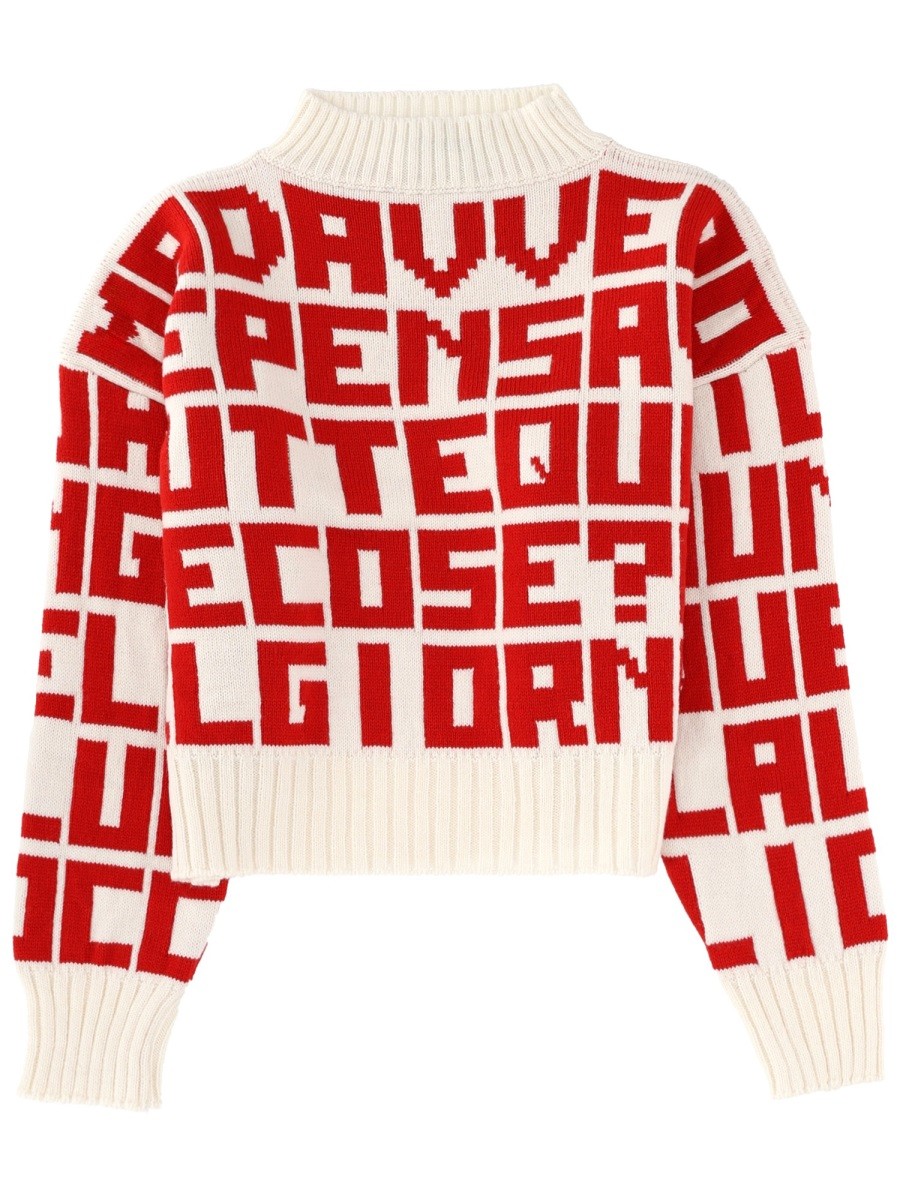 "MSGM X CATERINA FRONGIA" LETTERED SWEATER