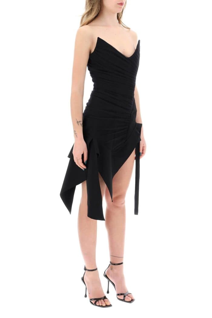 MUGLER Asymmetric Mini Bustier Dress