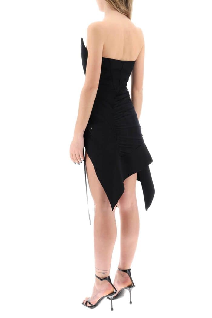 MUGLER Asymmetric Mini Bustier Dress