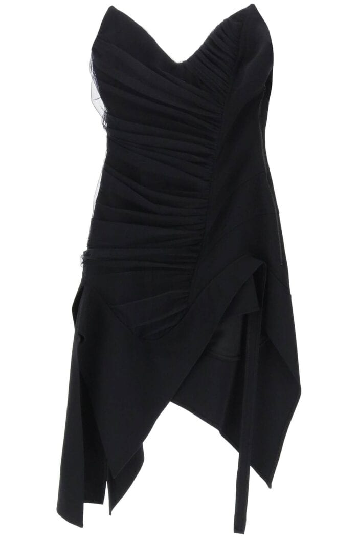 MUGLER Asymmetric Mini Bustier Dress