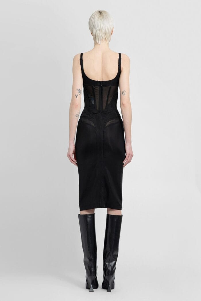 MUGLER Corseted Lingerie Midi Dress