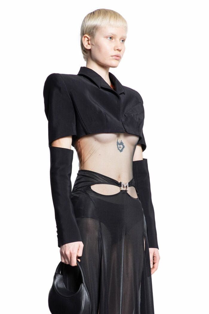 MUGLER Cropped Cut-out Blazer