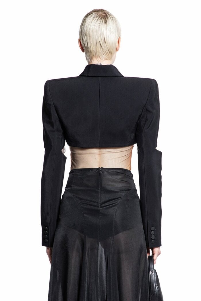 MUGLER Cropped Cut-out Blazer