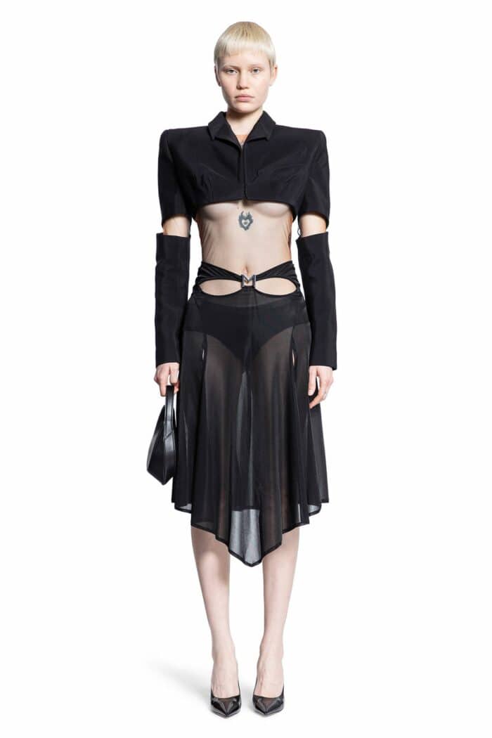 MUGLER Cropped Cut-out Blazer