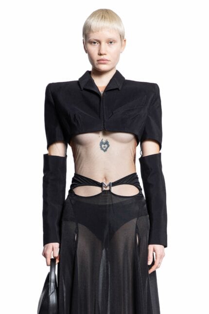 MUGLER Cropped Cut-out Blazer