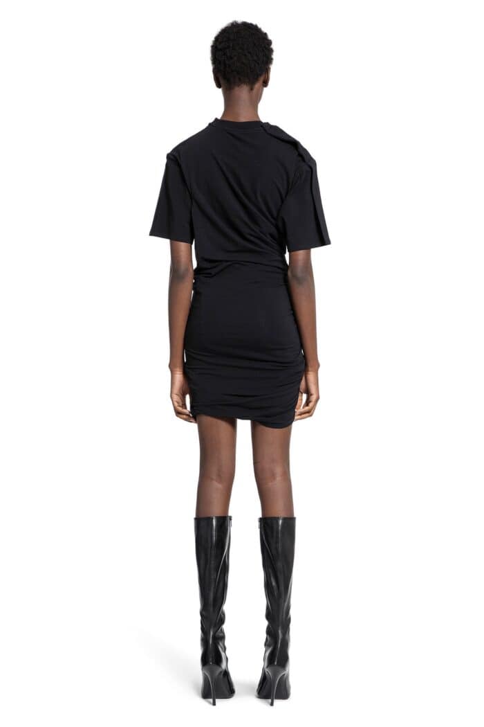 MUGLER Draped Pierced Day Dress