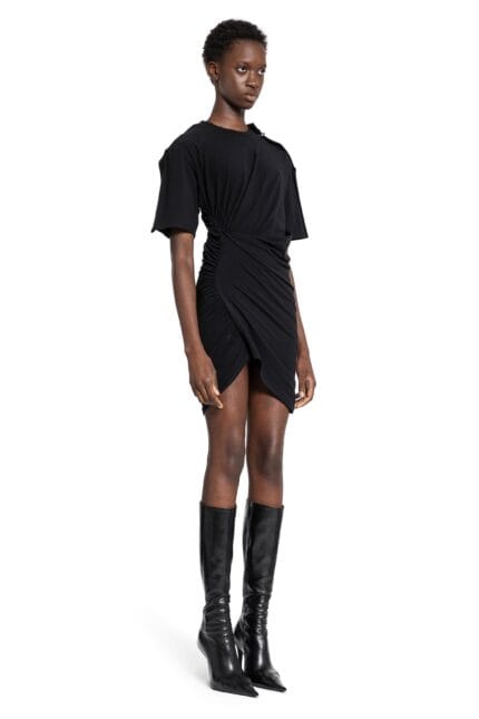 MUGLER Draped Pierced Day Dress