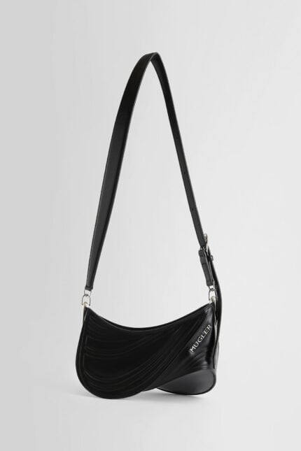 MUGLER Embossed Spiral Curve 01 Top Handle Bag