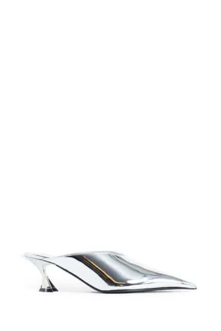 MUGLER Metallic Leather Fang 55 Mules