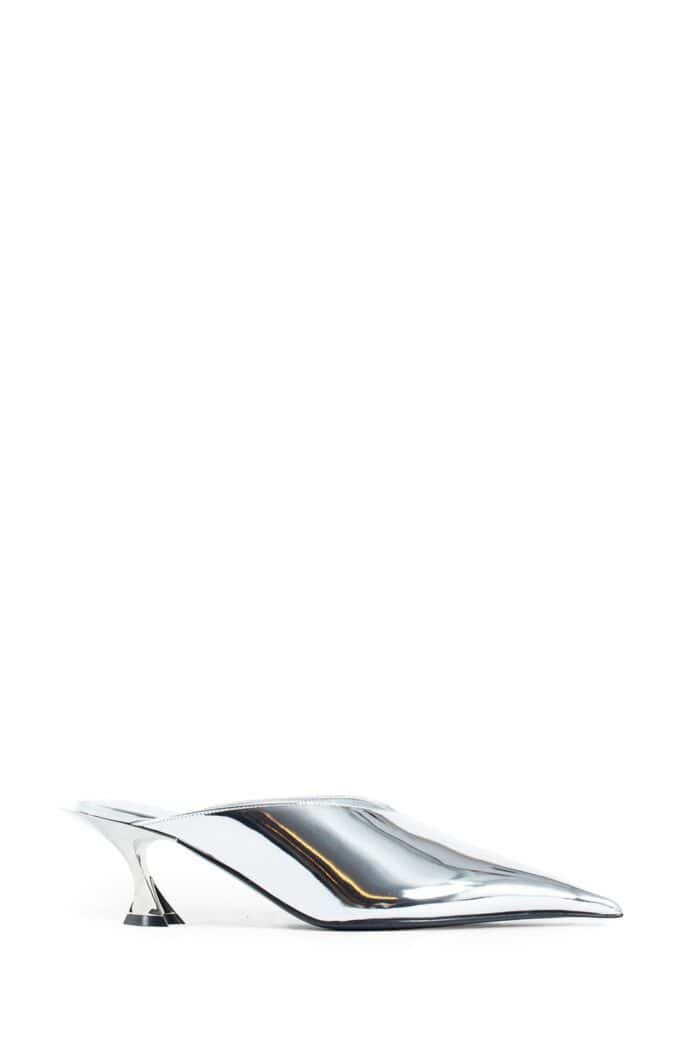 MUGLER Metallic Leather Fang 55 Mules