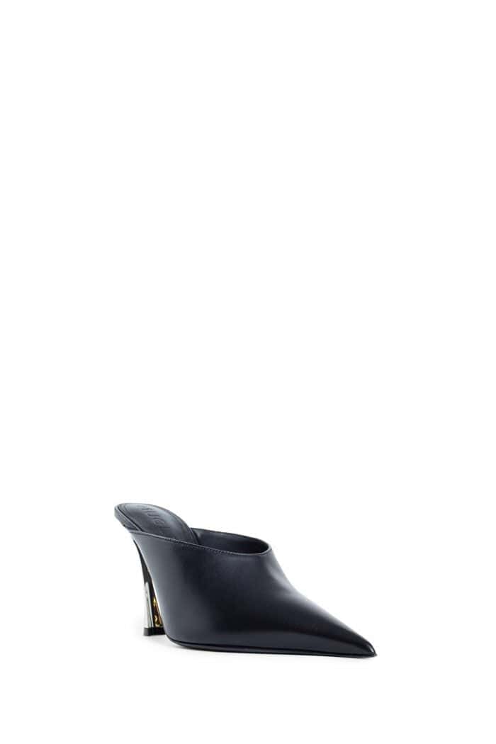 MUGLER Nappa Fang Heel Mules