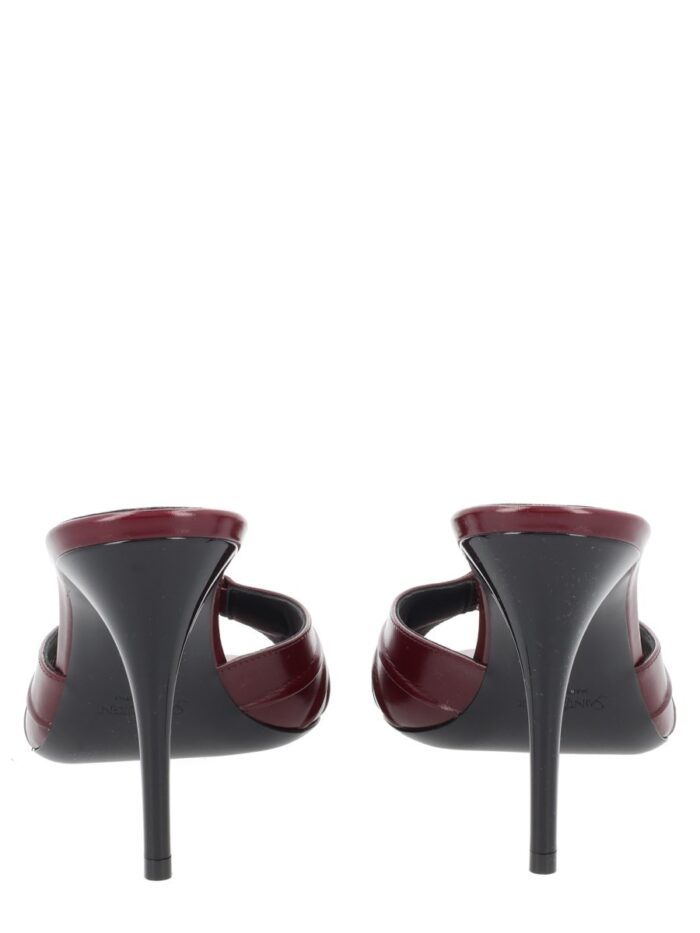 Saint Laurent Mule "Babylone" In Pelle Liscia