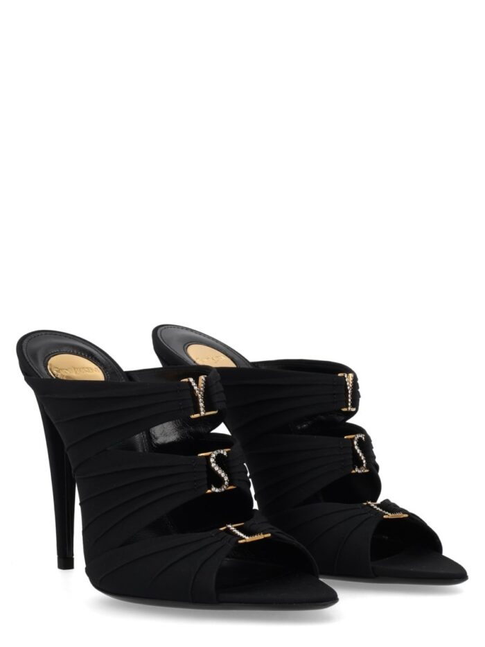 Saint Laurent Mule "Emilie" In Crêpe Satin