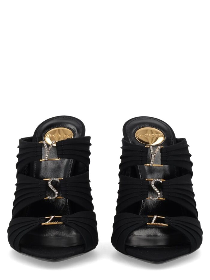 Saint Laurent Mule "Emilie" In Crêpe Satin