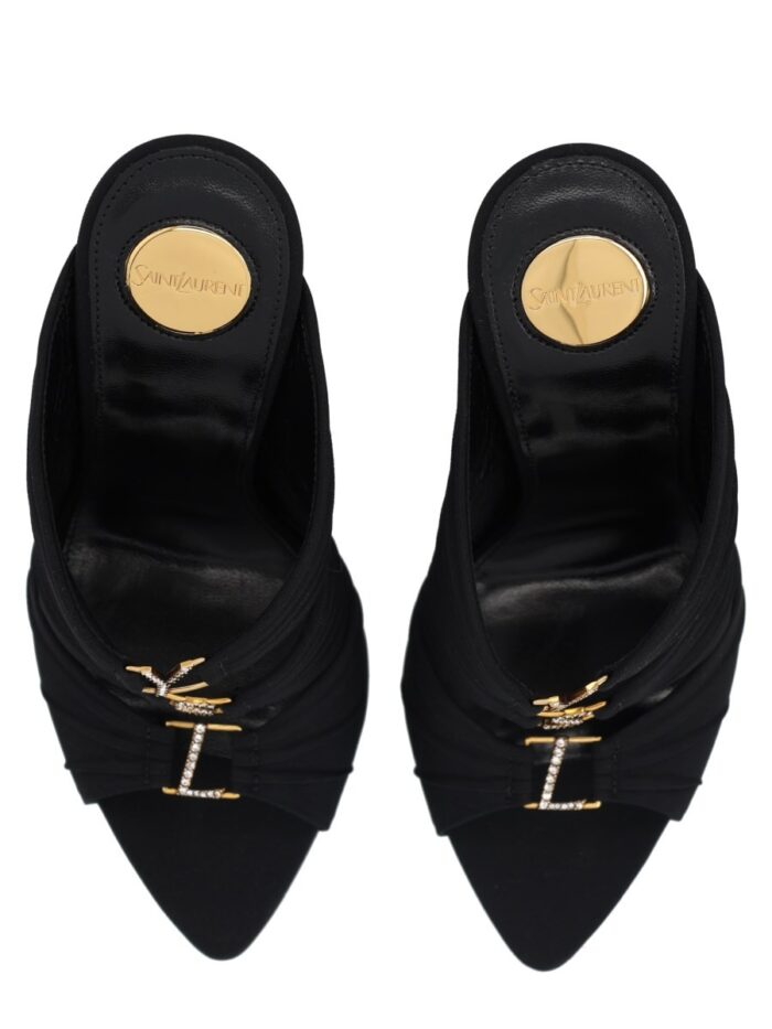 Saint Laurent Mule "Emilie" In Crêpe Satin
