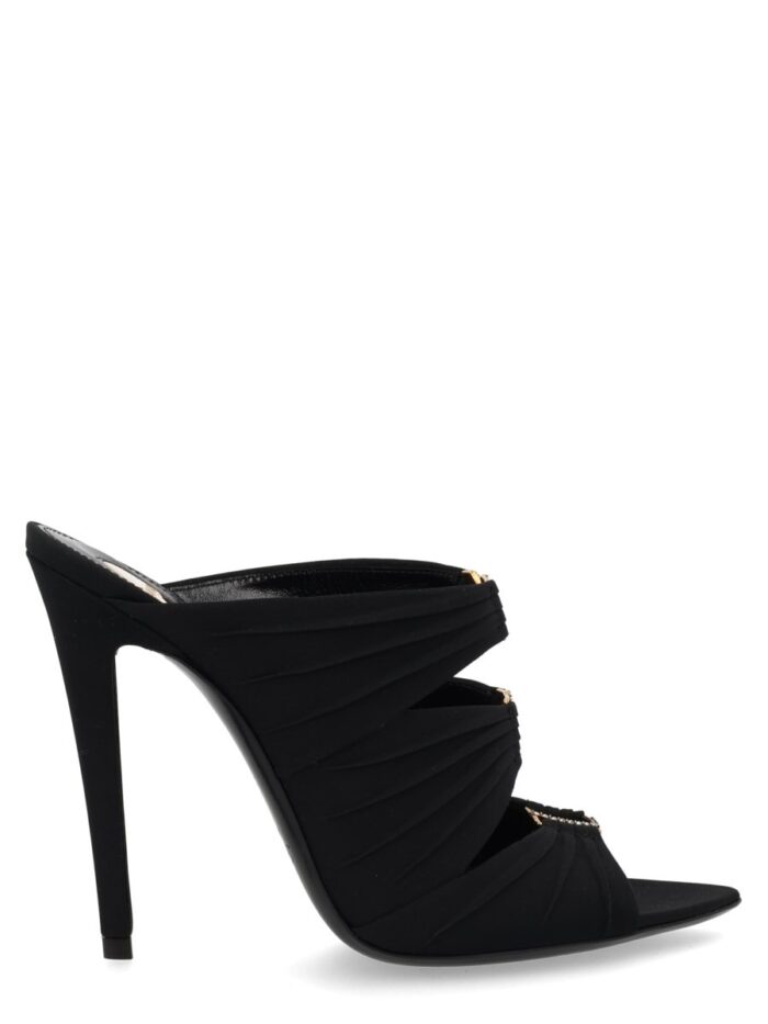Saint Laurent Mule "Emilie" In Crêpe Satin