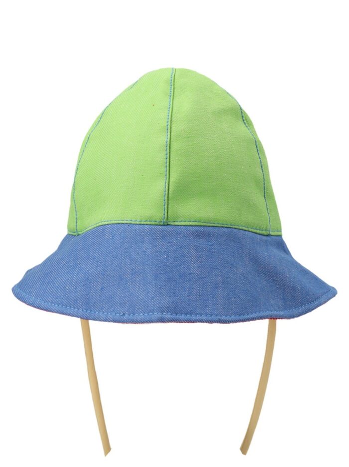 sunnei multicolor denim bucket hat SUNNEI Multicolor Denim Bucket Hat