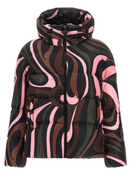 EMILIO PUCCI Multicolor 'Marmo' Down Jacket