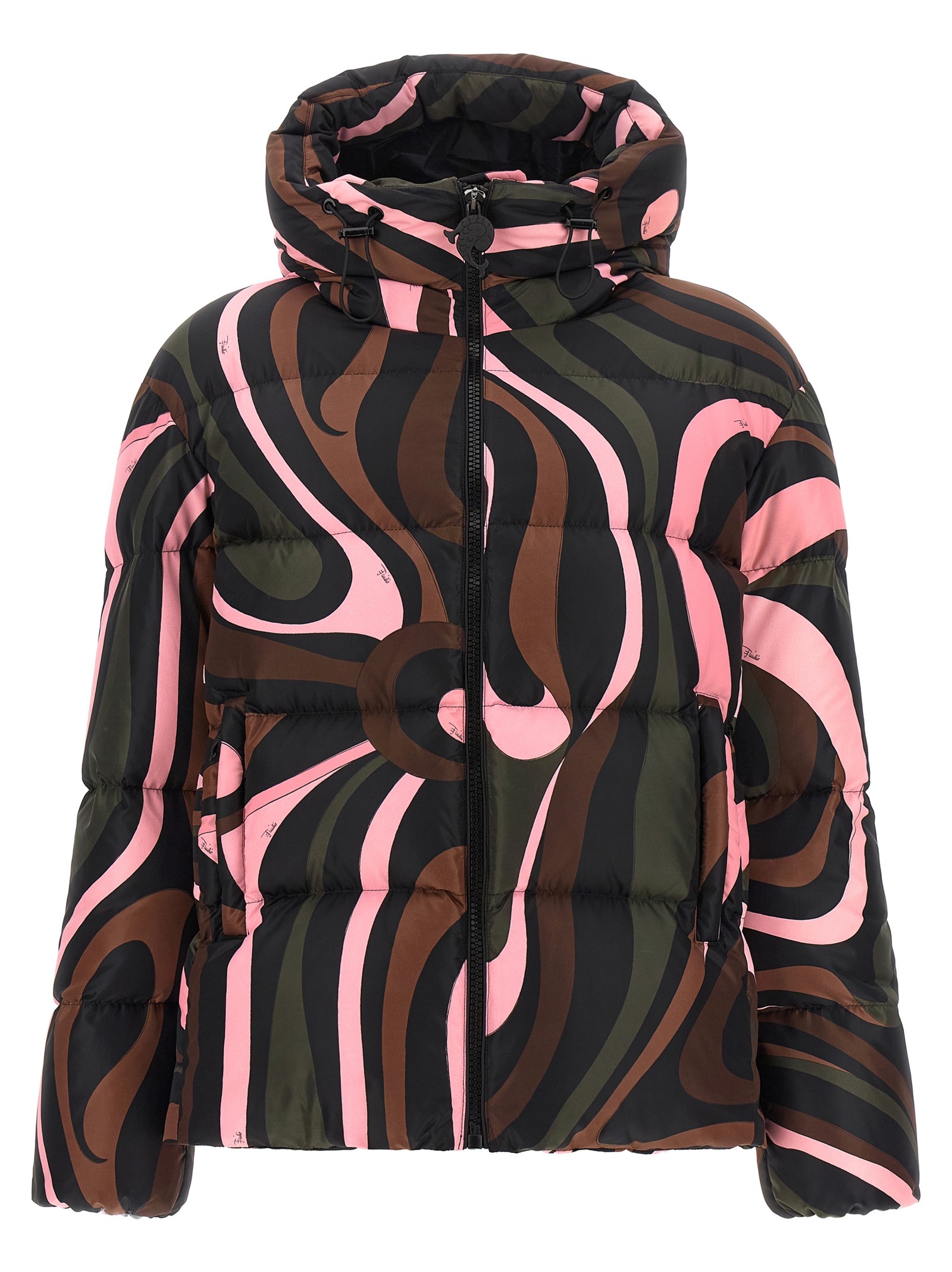 EMILIO PUCCI Multicolor 'Marmo' Down Jacket