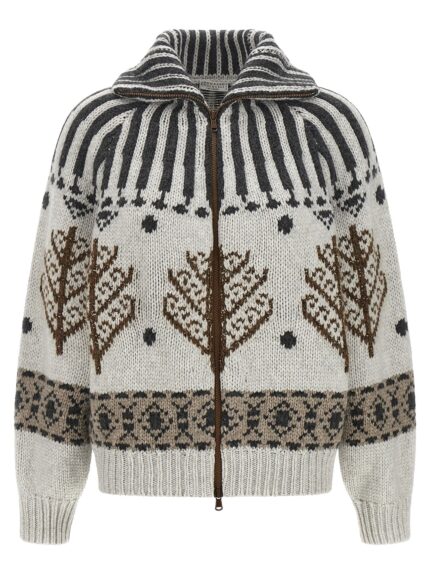Brunello Cucinelli Multicolor 'Nordic Heritage' Cardigan