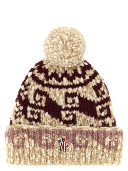 MONCLER GRENOBLE Multicolor Pon Pon Beanie