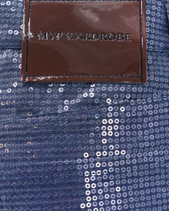 MVP WARDROBE Cotton Blend Shorts With Allover Sequins