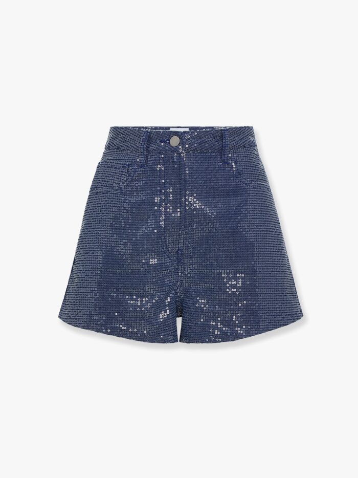 MVP WARDROBE Cotton Blend Shorts With Allover Sequins