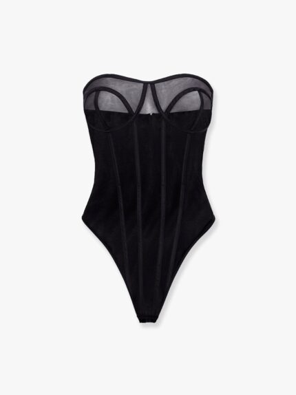 MVP WARDROBE Stretch Nylon Bustier Top