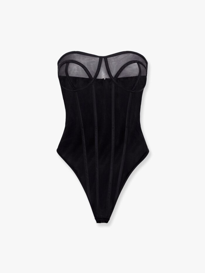 MVP WARDROBE Stretch Nylon Bustier Top