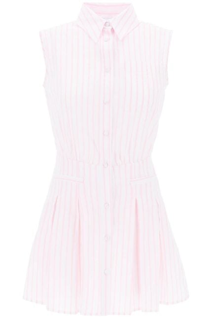 MVP WARDROBE Striped Mini Chemisier Dress