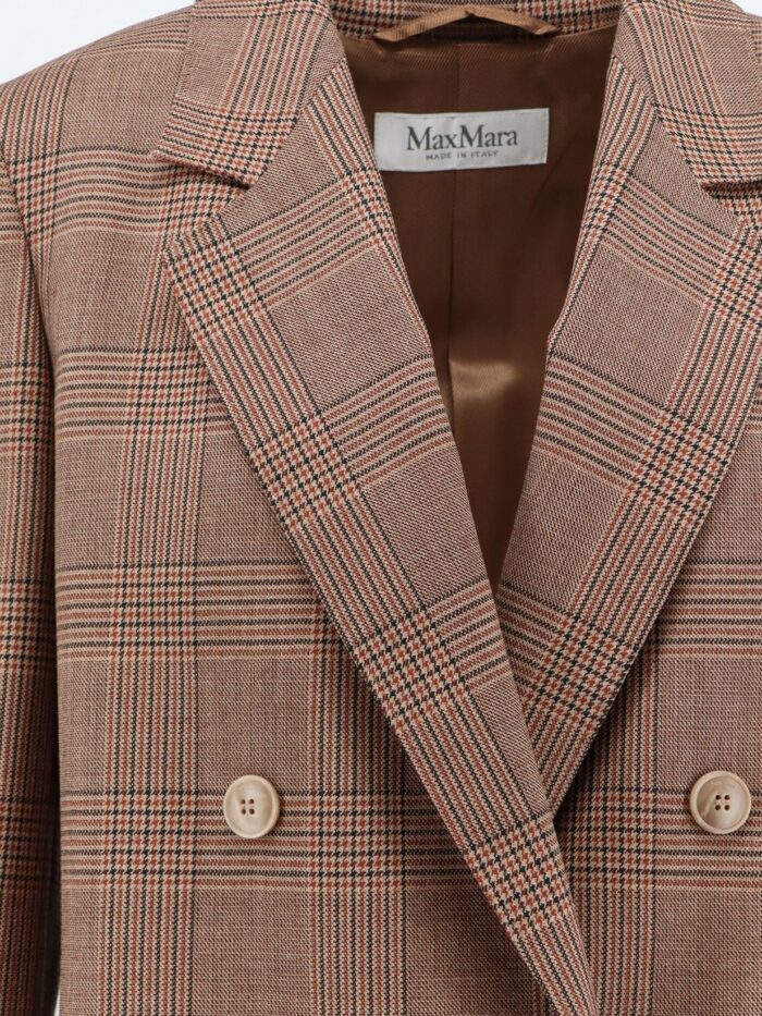Max Mara MXMastrale Wool Blazer With Prince Of Wales Pattern