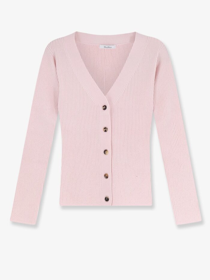 Max Mara Mxmgioiosa Ribbed Wool And Cashmer Ecardigan