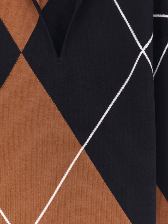 Max Mara Mxmsala Argyle Pattern Virgin Wool Sweater