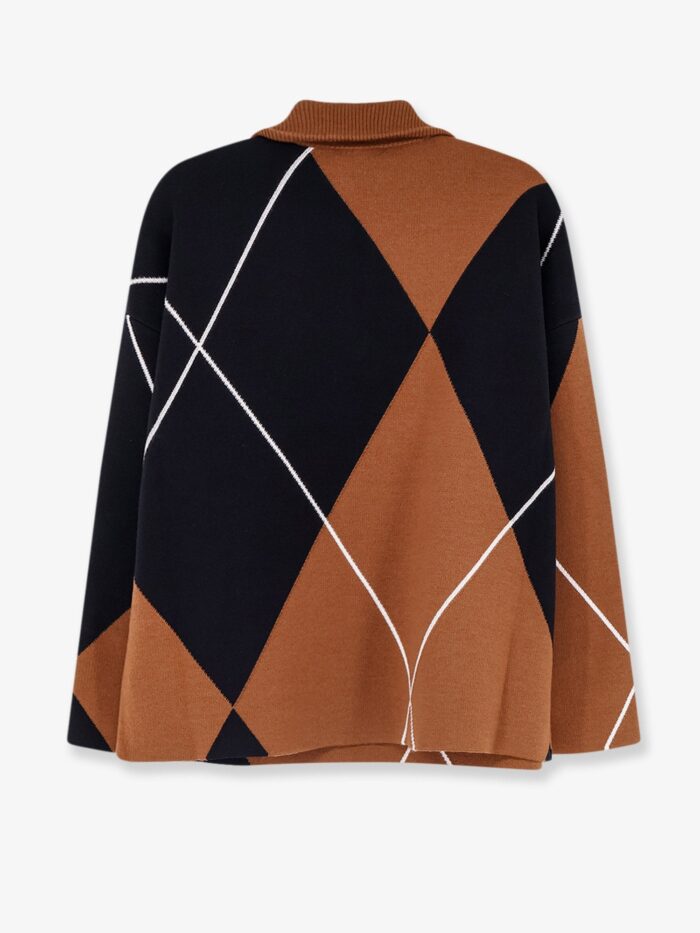 Max Mara Mxmsala Argyle Pattern Virgin Wool Sweater