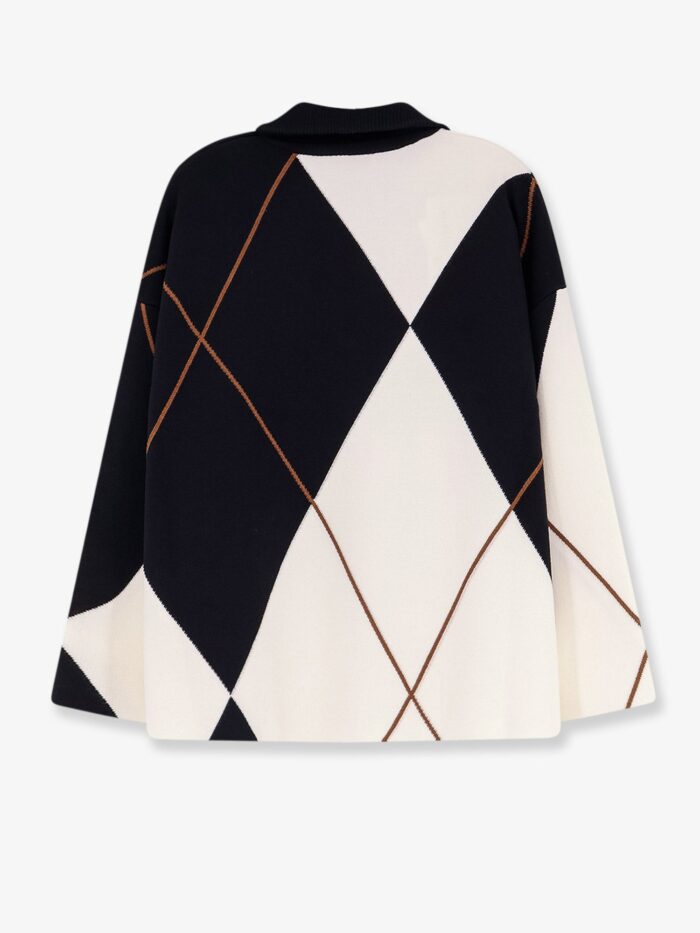 Max Mara Mxmsala Argyle Pattern Virgin Wool Sweater