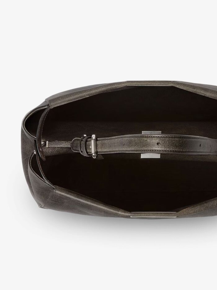 Fendi My Peekaboo Large Leather Shoulder Bag With Vintage Effect