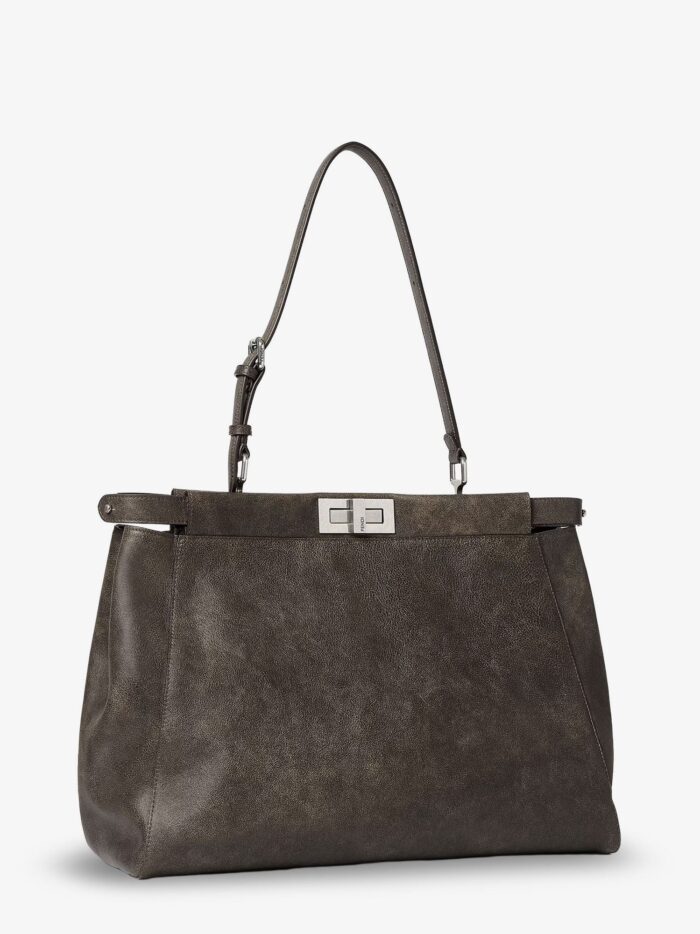 Fendi My Peekaboo Large Leather Shoulder Bag With Vintage Effect