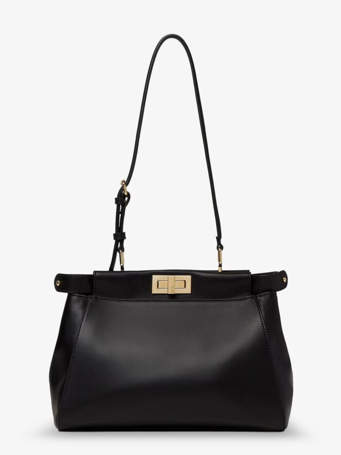 fendi my peekaboo small leather shoulder bag Fendi My Peekaboo Small Leather Shoulder Bag