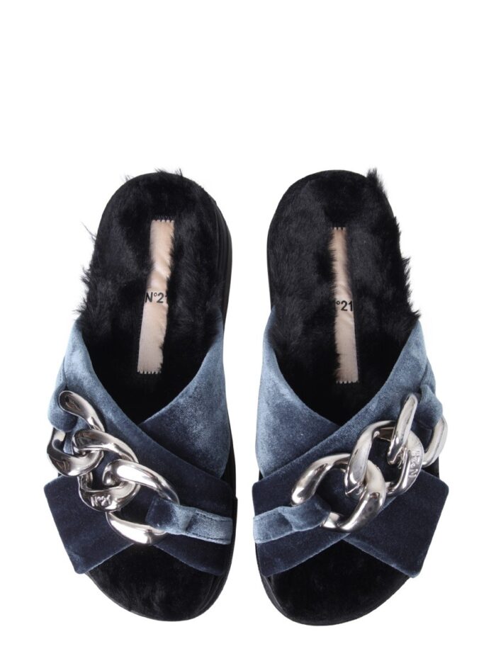 N°21 SANDALS WITH OVERSIZED CHAIN