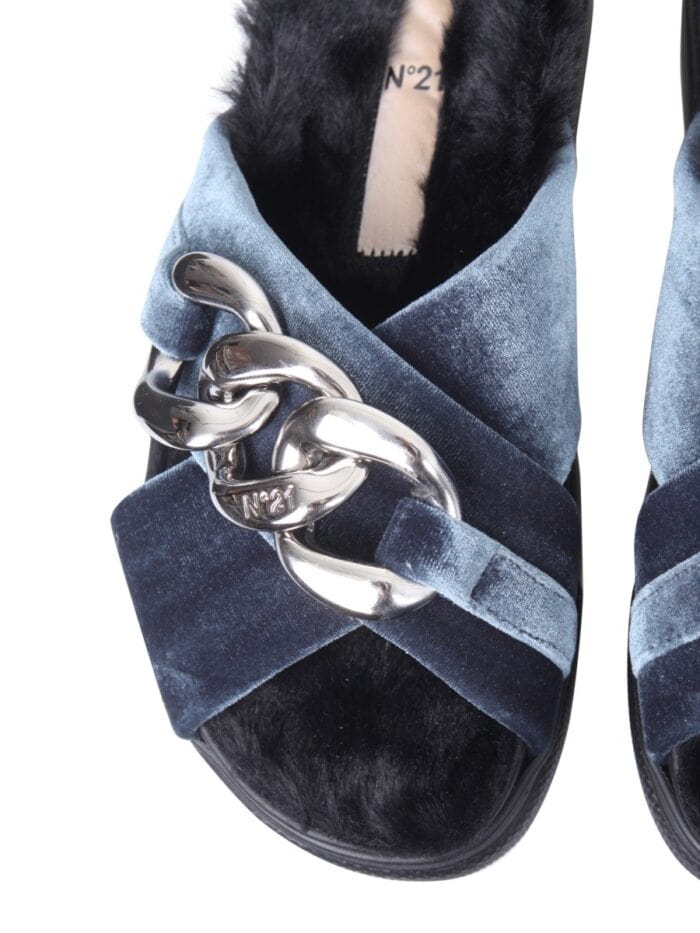 N°21 SANDALS WITH OVERSIZED CHAIN