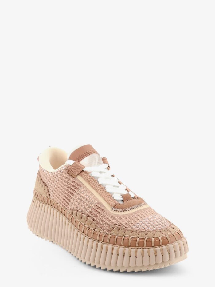 CHLOE' Nama Low-top Sneakers In Mesh With Suede Inserts