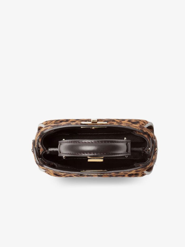 Nano Peekaboo Shoulder Bag With Fendi Leo Print