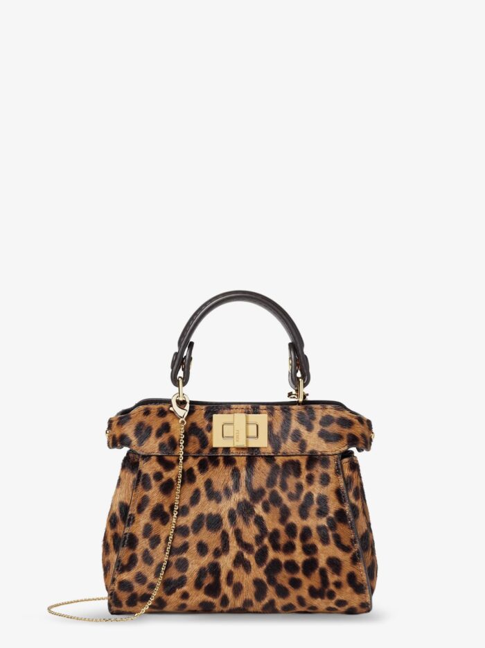 nano peekaboo shoulder bag with fendi leo print Nano Peekaboo Shoulder Bag With Fendi Leo Print